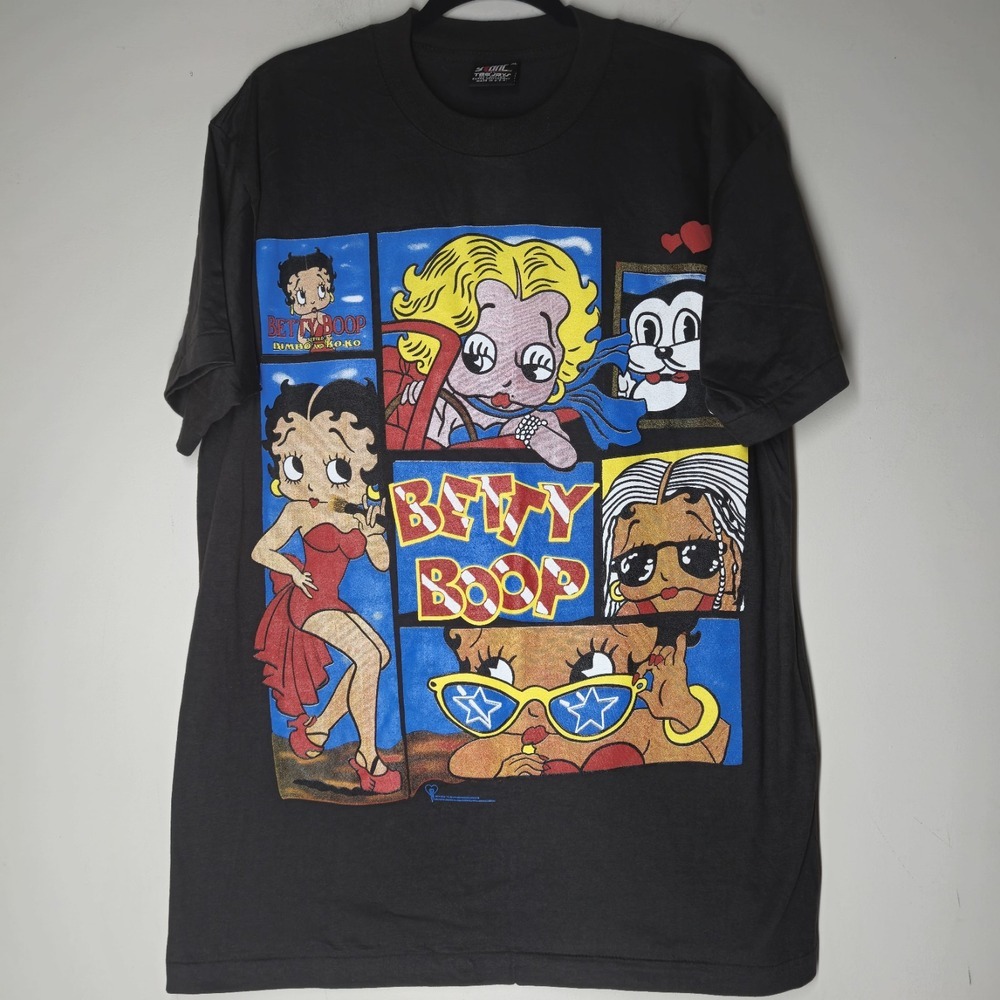 1994 Betty Boop All Over Print T Shirt Size XL Giant Brady Bunch Style